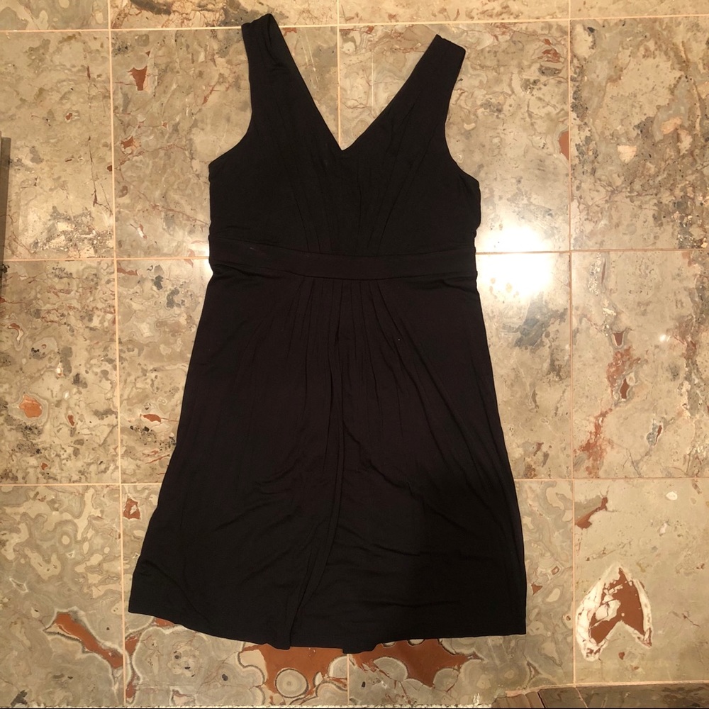 LOFT Black Pleated Dress